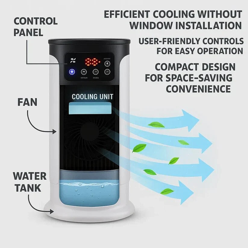 Portable Air Conditioner – windowless, fan and humidifier