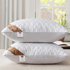 Quilted Bed Pillow – polyester fill, washable cover, choice of lofts