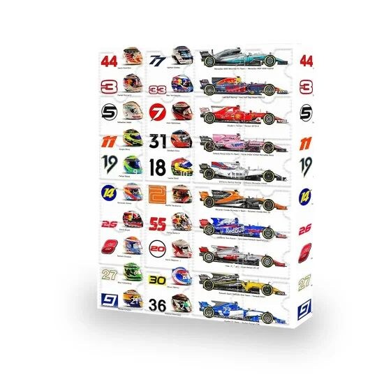 Race Car Advent Calendar – 24 models, paper box, desk display
