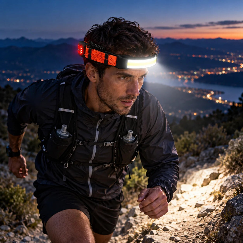 Rechargeable Headlamp – wide-angle beam, USB charging, 1000 lumens