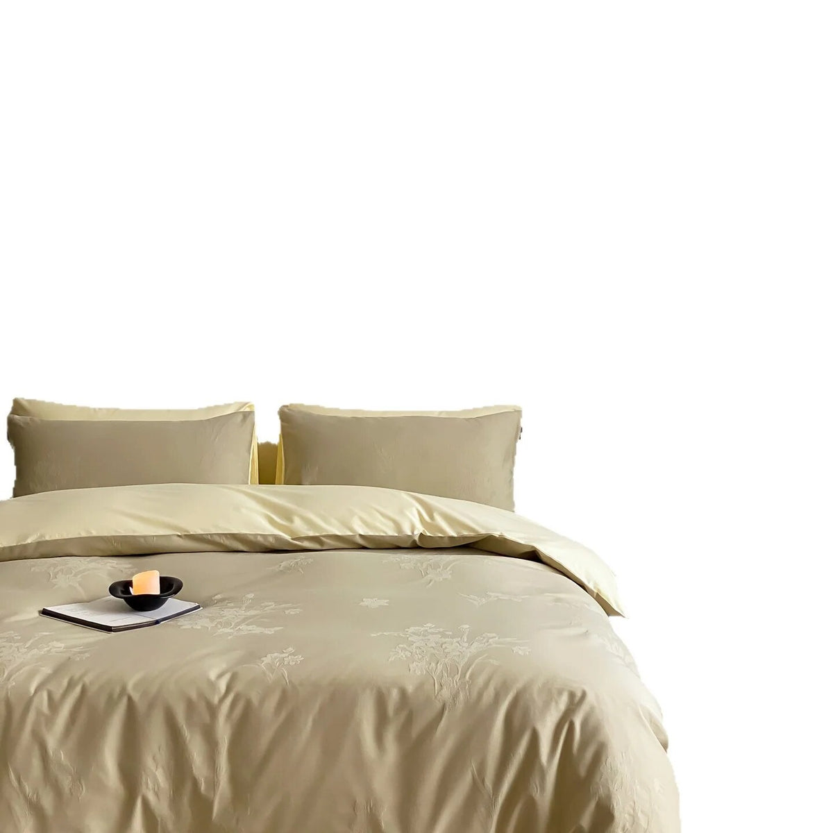 Reversible Cotton Satin Bedding – jacquard texture, machine washable