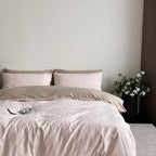 Reversible Cotton Satin Bedding – jacquard texture, machine washable