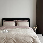 Reversible Cotton Satin Bedding – jacquard texture, machine washable