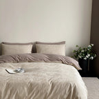 Reversible Cotton Satin Bedding – jacquard texture, machine washable