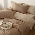 Reversible Cotton Satin Duvet – hotel closure, contrasting finish