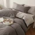 Reversible Cotton Satin Duvet – hotel closure, contrasting finish