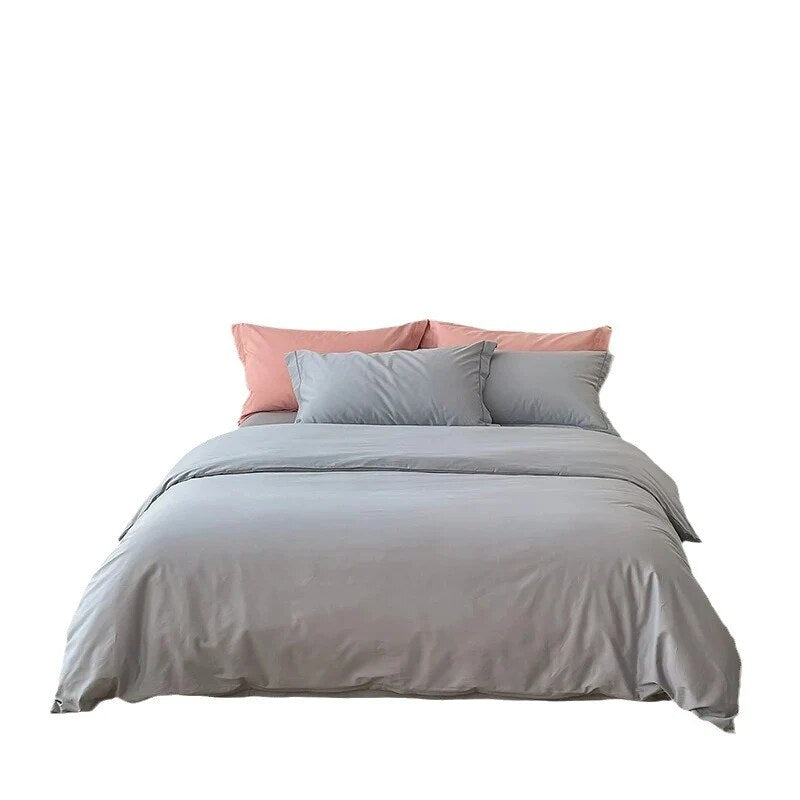 Reversible Satin Bedding Set – silky-matte finish, hotel closure