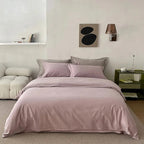 Reversible Satin Bedding Set – silky-matte finish, hotel closure