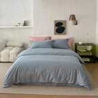 Reversible Satin Bedding Set – silky-matte finish, hotel closure