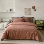 Reversible Satin Bedding Set – silky-matte finish, hotel closure