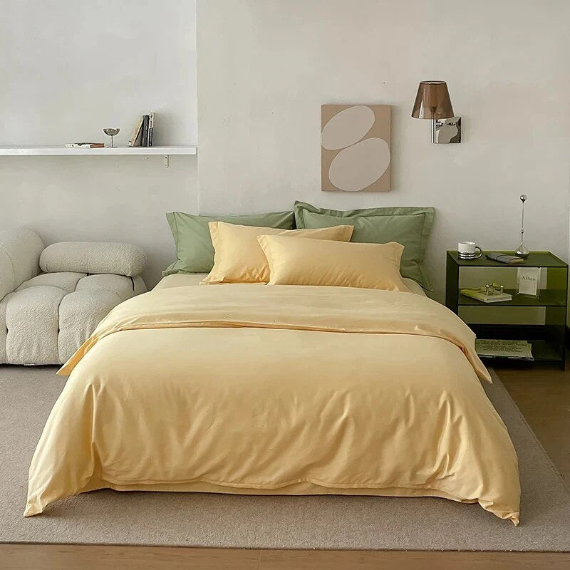 Reversible Satin Bedding Set – silky-matte finish, hotel closure