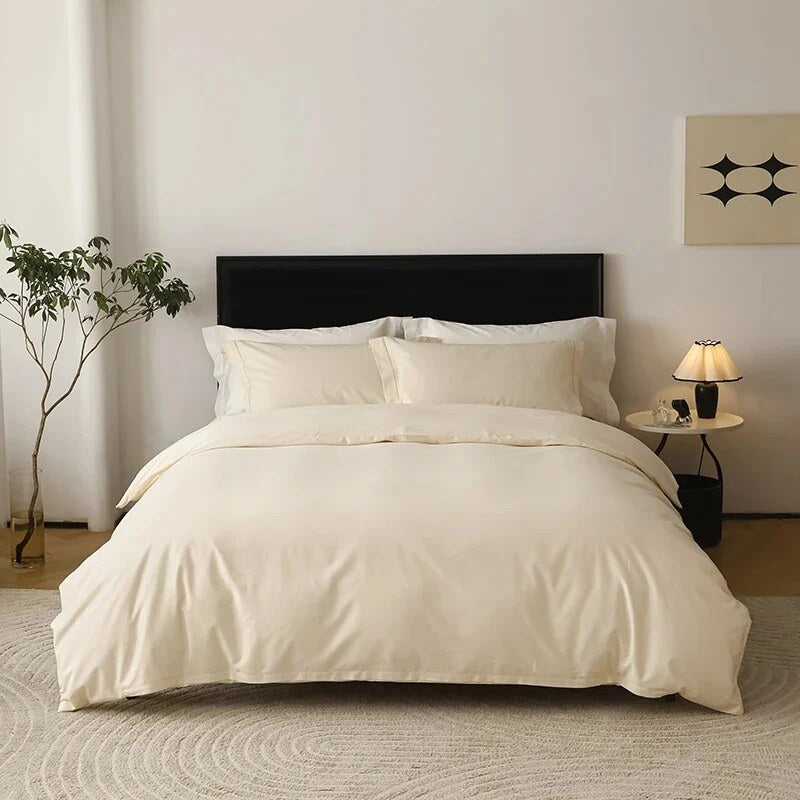 Reversible Satin Bedding Set – silky-matte finish, hotel closure