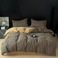 Reversible Wave Bedding Set – cotton blend, jacquard texture