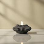 Ribbed Ceramic Tealight Holder