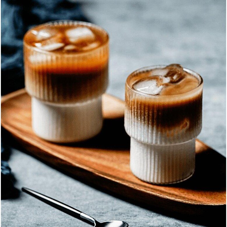 Ribbed Drinking Glasses Set – subtle texture, everyday use