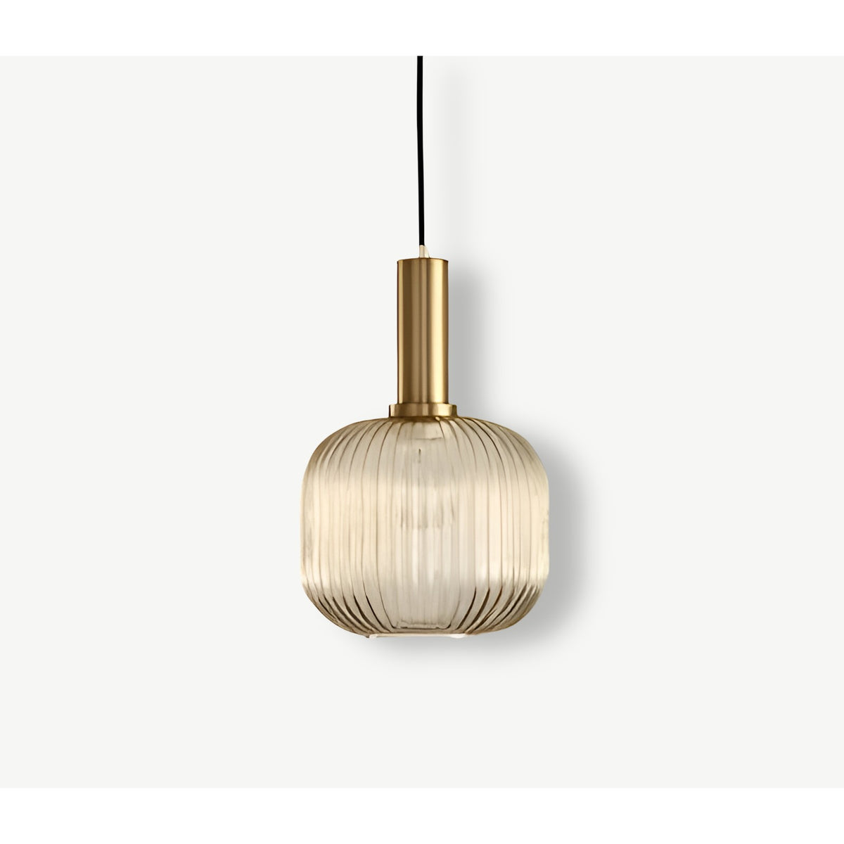 Ribbed Glass Pendant Light