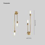 Rime Wall Light – gold-finish fixture, dual lights for bedroom