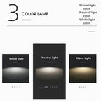 Round Ceiling Light – wood mount, metal shade, variable white
