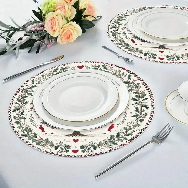 Round Christmas Placemats