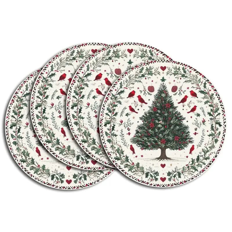 Round Christmas Placemats