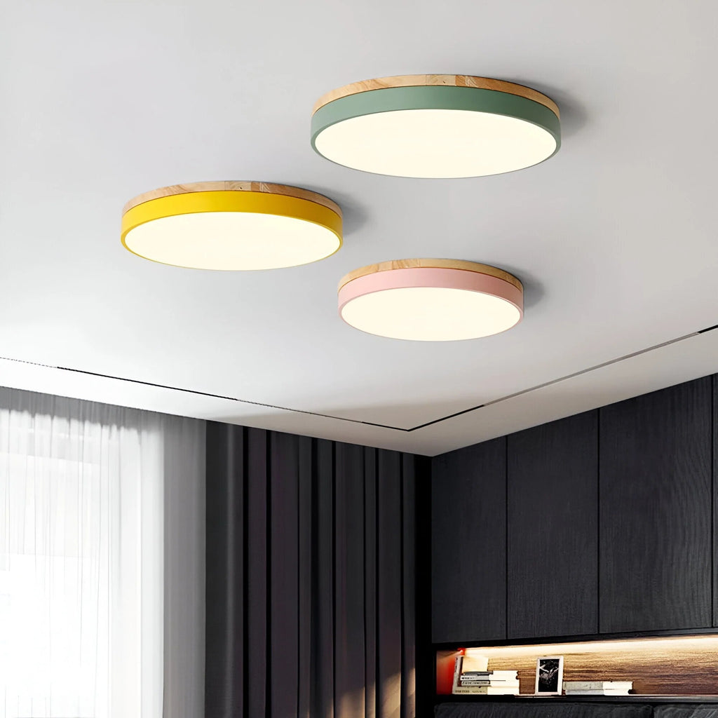 Round Flush Ceiling Light – acrylic diffuser, integrated LED, dimmable