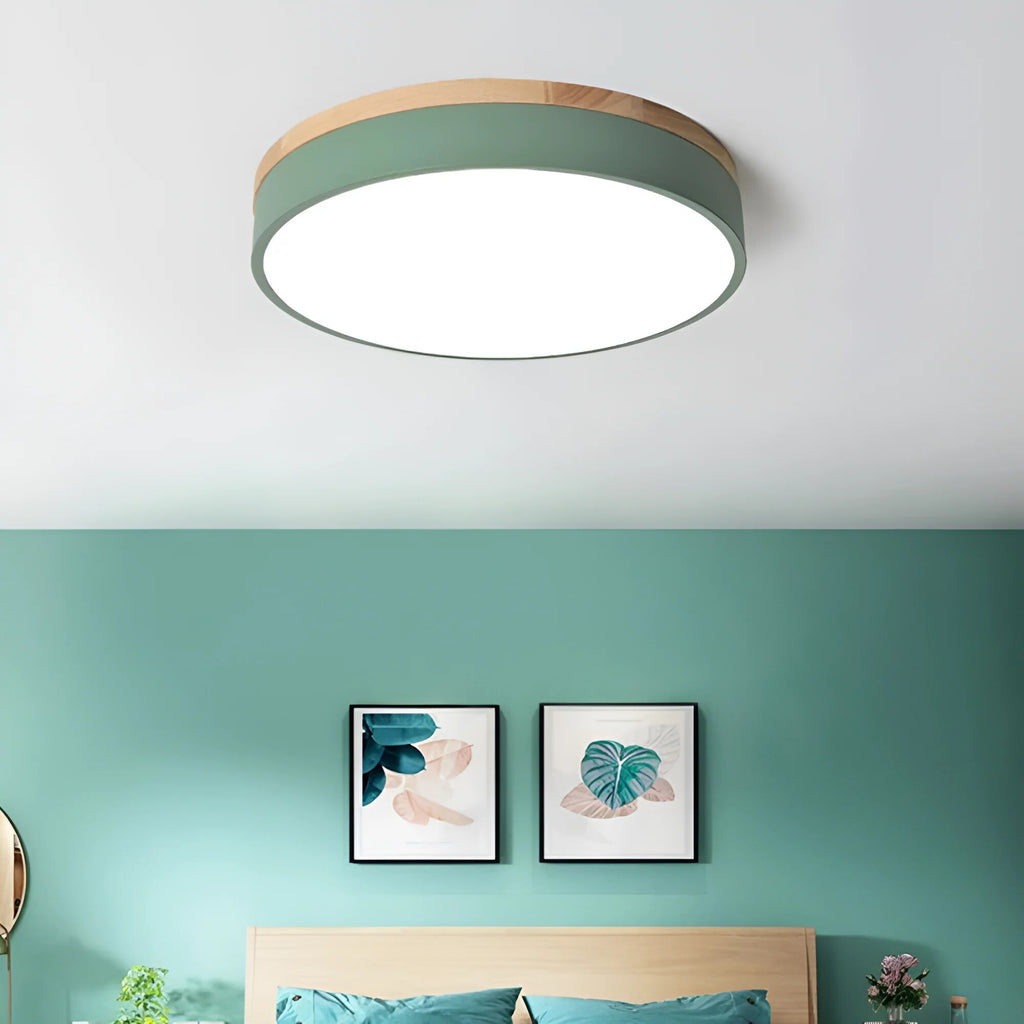 Round Flush Ceiling Light – acrylic diffuser, integrated LED, dimmable