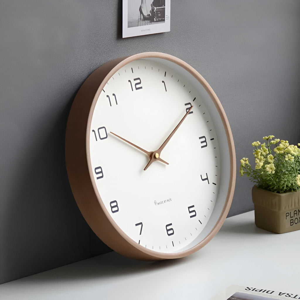 Round Wooden Wall Clock