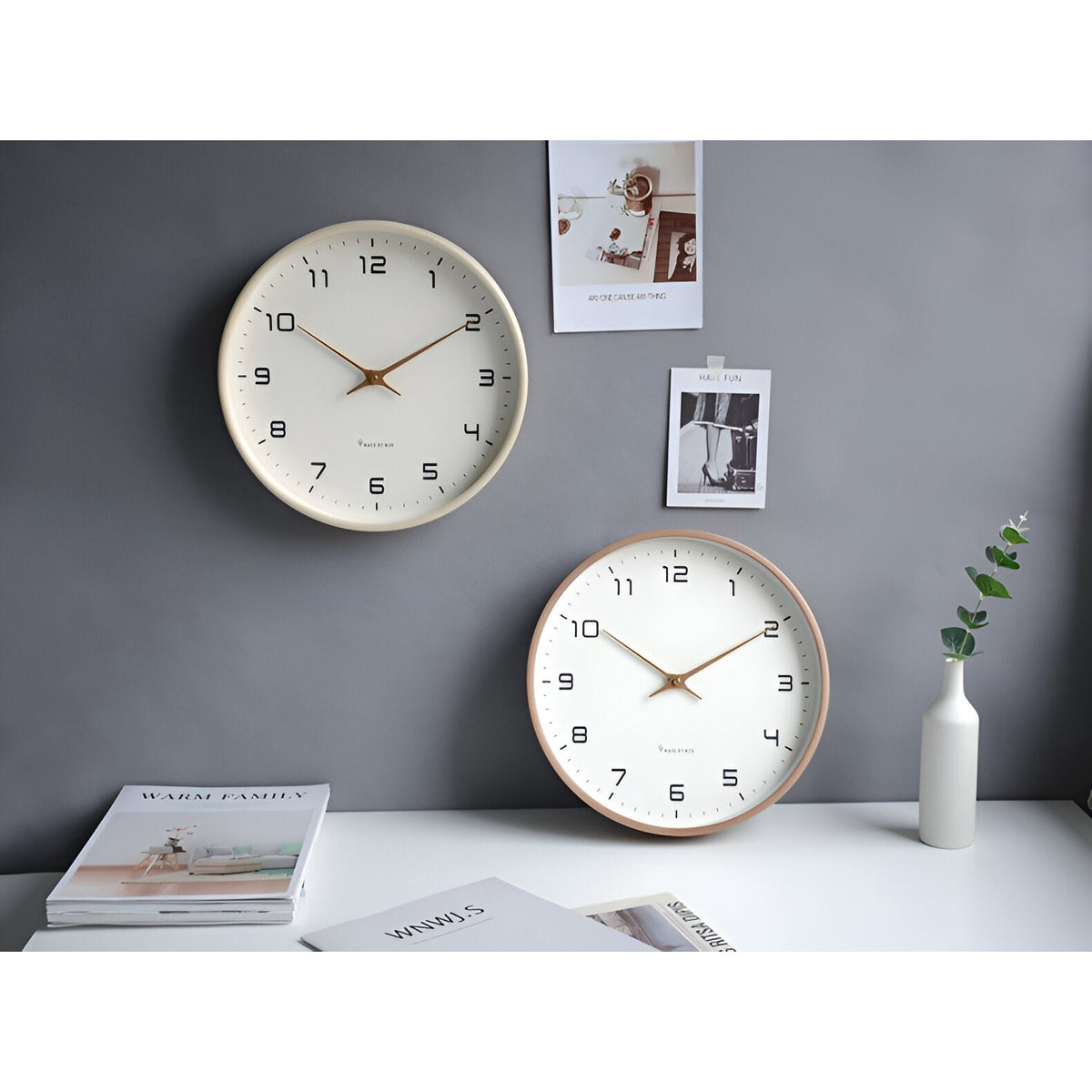 Round Wooden Wall Clock