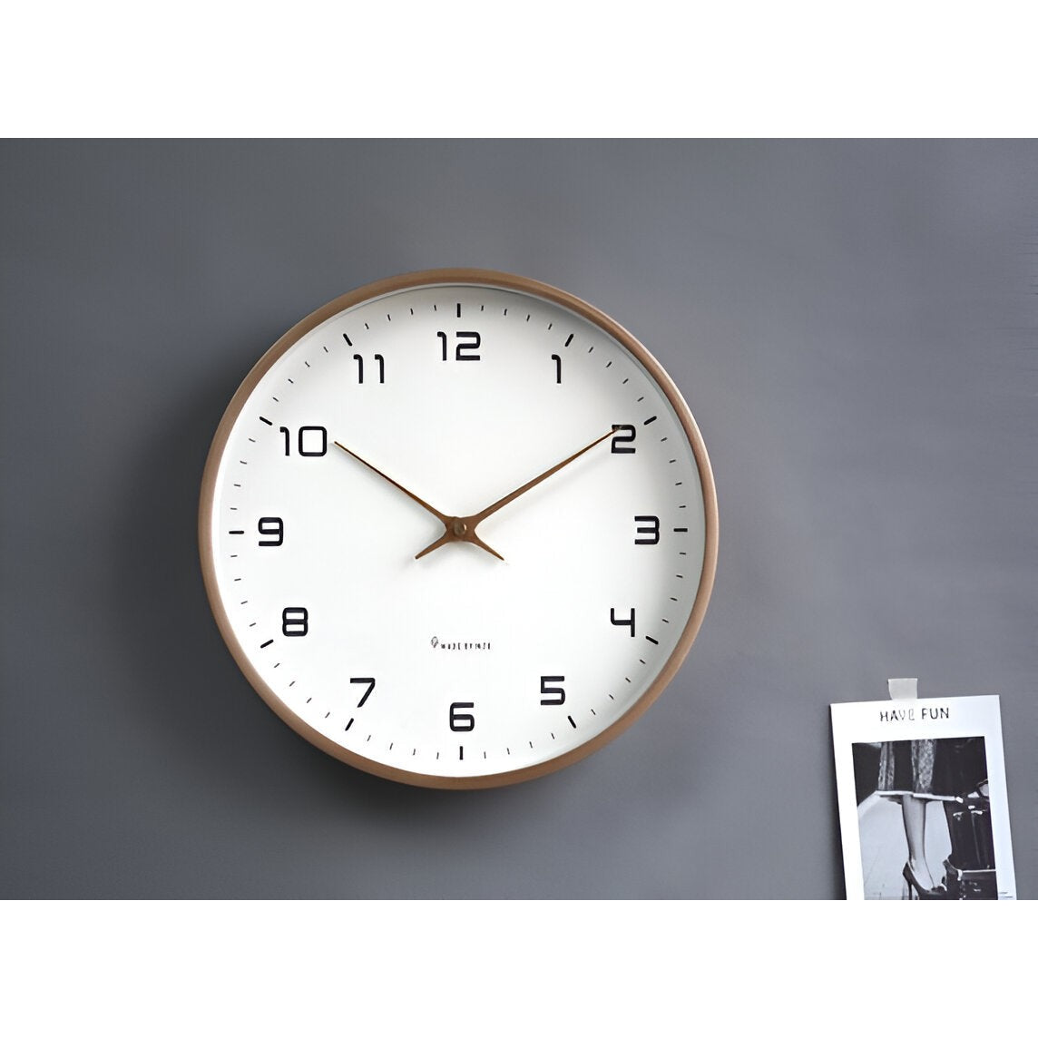 Round Wooden Wall Clock