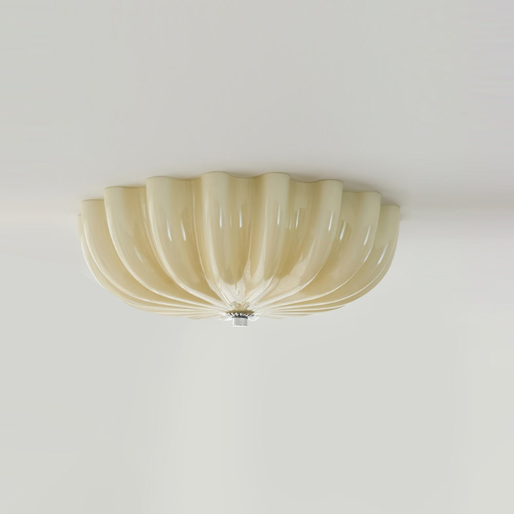 Scalloped Flush Ceiling Light