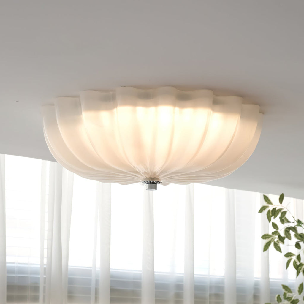 Scalloped Flush Ceiling Light