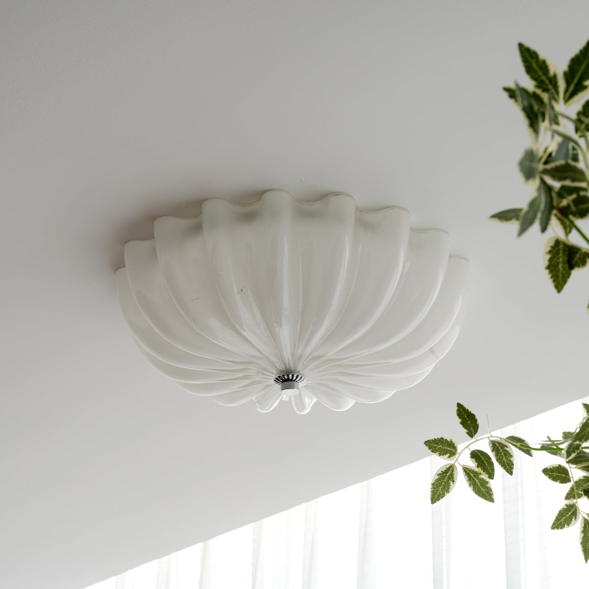 Scalloped Flush Ceiling Light