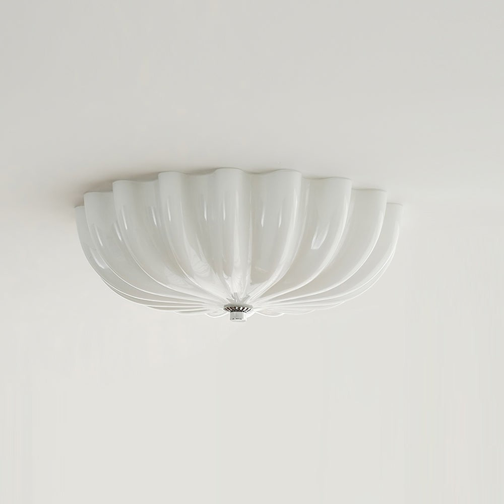 Scalloped Flush Ceiling Light