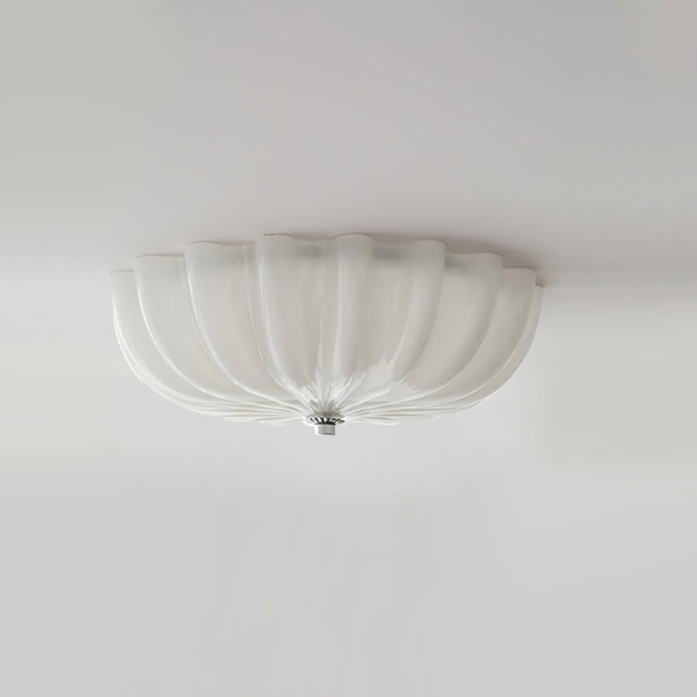 Scalloped Flush Ceiling Light