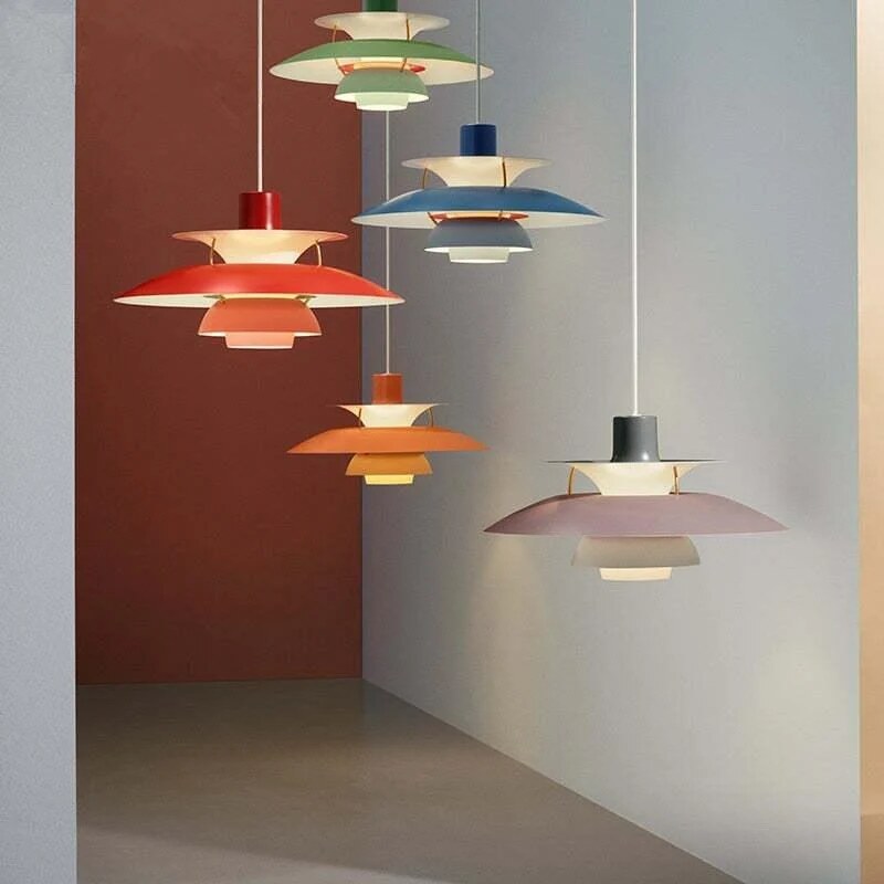 Scandinavian Pendant Light – matte metal, adjustable, colour choice