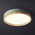 Scandinavian Wood Ceiling Light – flush mount, dimmable, remote control