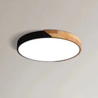 Scandinavian Wood Ceiling Light – flush mount, LED, colours