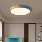 Scandinavian Wood Ceiling Light – flush mount, LED, colours