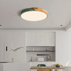 Scandinavian Wood Ceiling Light – flush mount, LED, colours