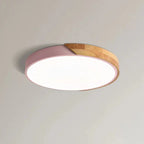 Scandinavian Wood Ceiling Light – flush mount, LED, colours