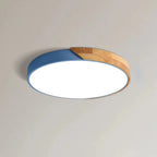 Scandinavian Wood Ceiling Light – flush mount, LED, colours