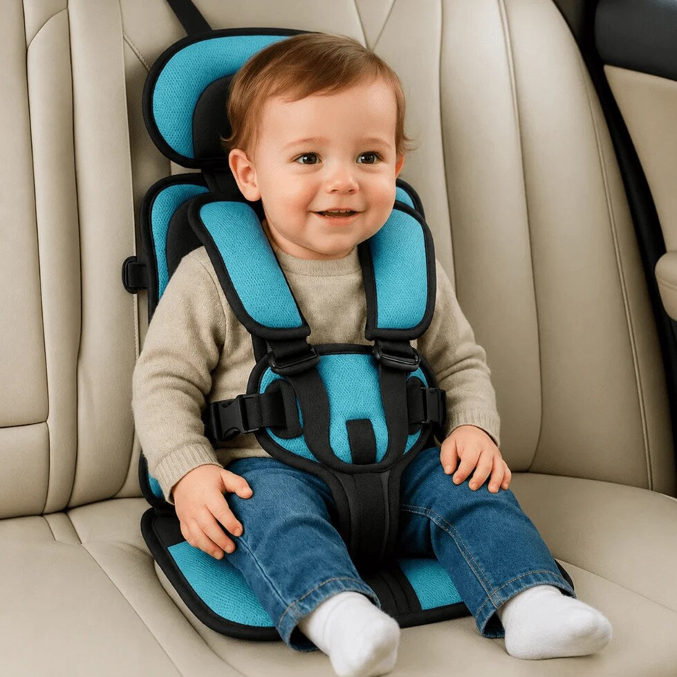 Foldable Travel Booster Seat with 5-Point Harness