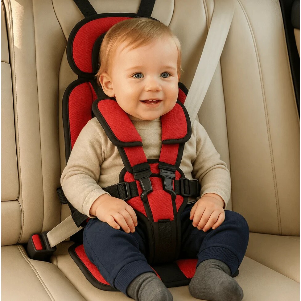 Foldable Travel Booster Seat with 5-Point Harness