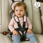 Foldable Travel Booster Seat with 5-Point Harness