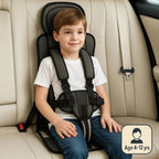 Foldable Travel Booster Seat with 5-Point Harness