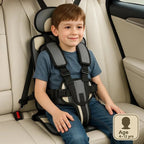 Foldable Travel Booster Seat with 5-Point Harness