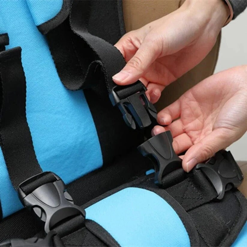 Foldable Travel Booster Seat with 5-Point Harness