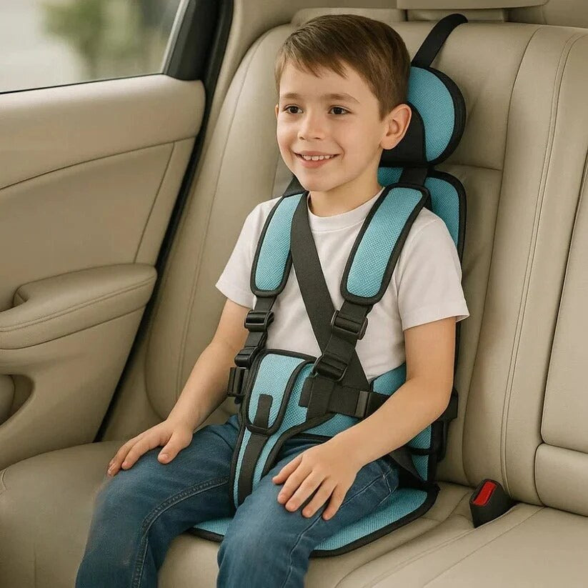 Foldable Travel Booster Seat with 5-Point Harness