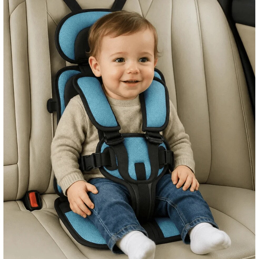Foldable Travel Booster Seat with 5-Point Harness