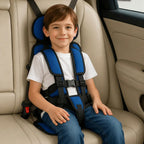 Foldable Travel Booster Seat with 5-Point Harness